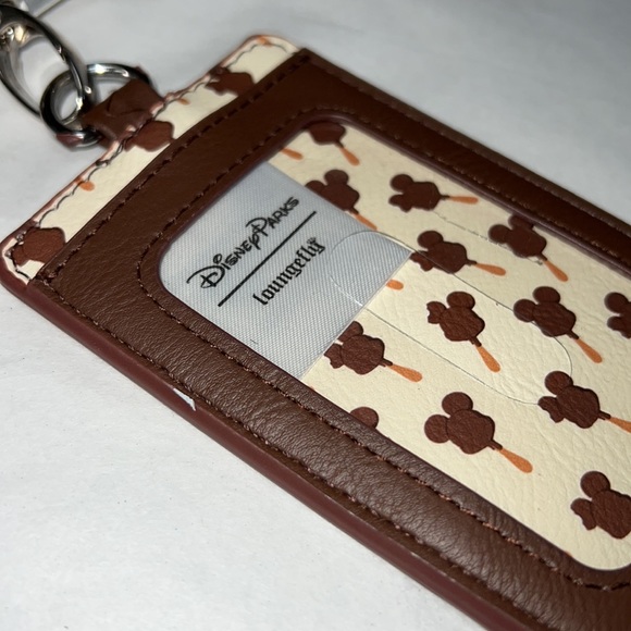 DISNEY LOUNGEFLY Mickey Ice Cream Bar Card & ID Holder with Landyard - Picture 12 of 13